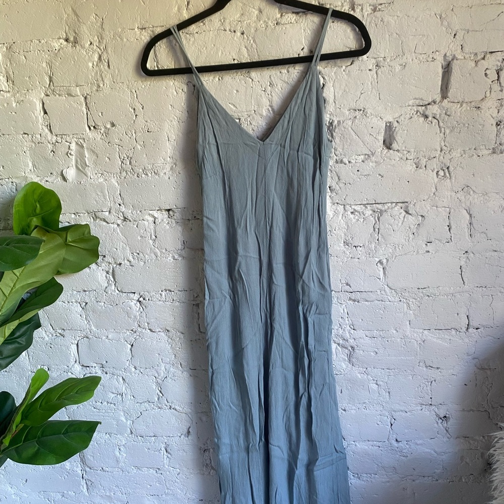 Flowy Blue Strapped Jumpsuit Perfect for Summer